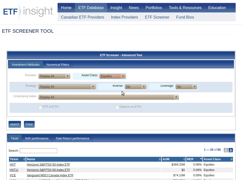 HowtoInvestOnline ETF Comparison Developed Country Diversified Equities