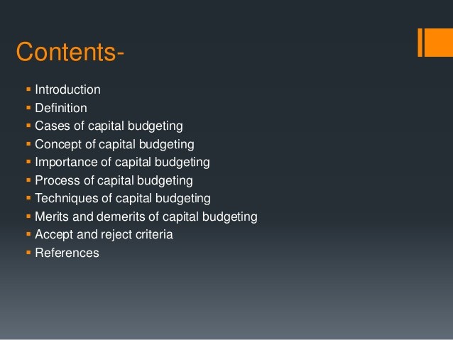 Introduction About Capital Budgeting