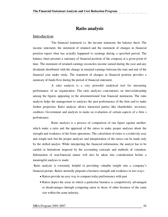Introduction to Financial Statements Balance Sheet Analysis Introduction to Financial Statements Balance Sheet Analysis