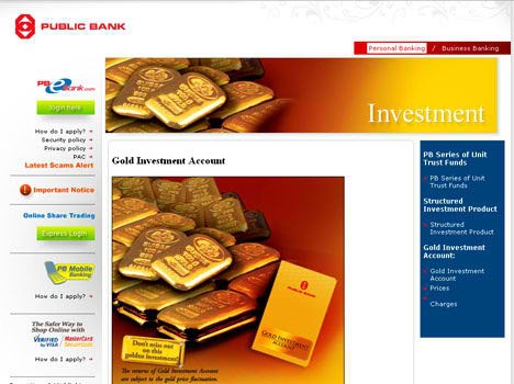 Invest Gold in Malaysia through Public Bank