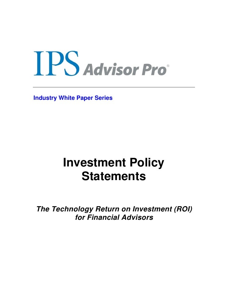 Investment Policy Statement