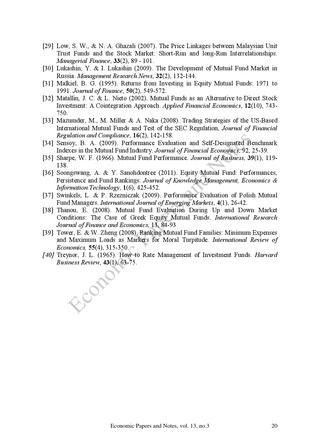 Performance evaluation and selfdesignated benchmark indexes in the mutual fund industry