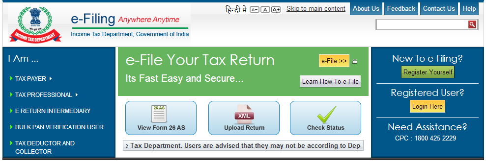 Procedure for Filling the Income Tax Return Form