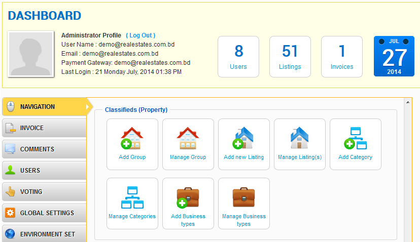 Real estate script & software features