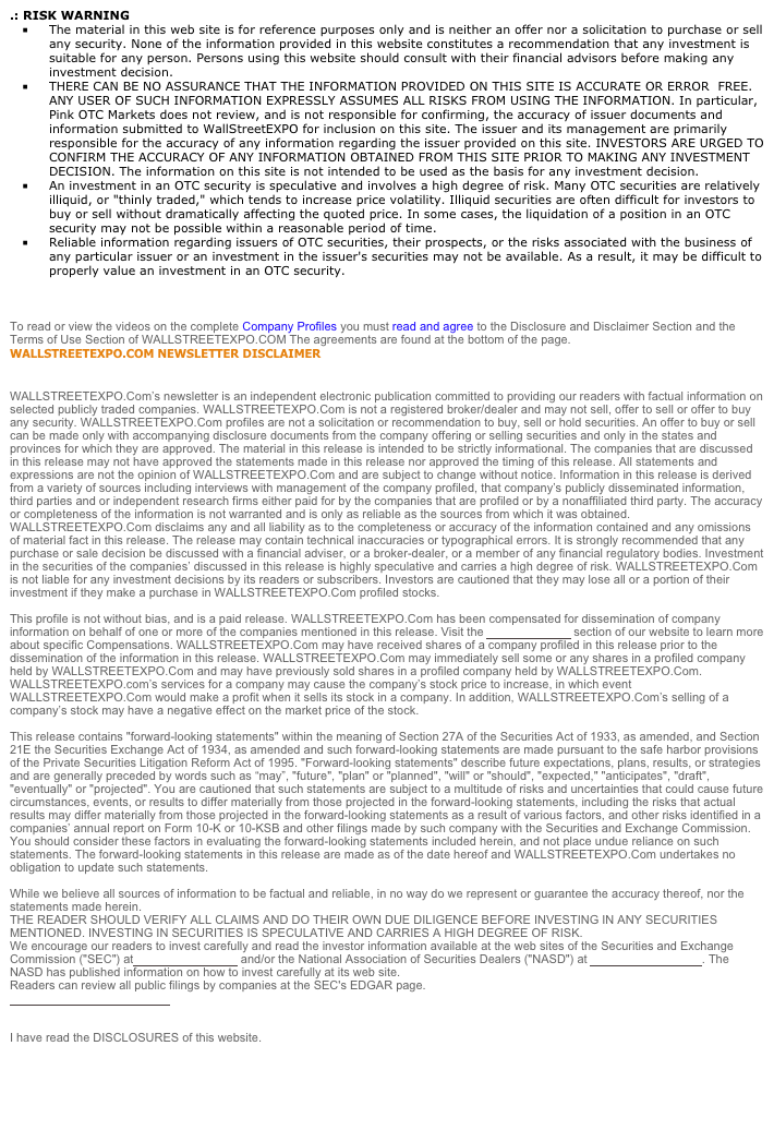 Risk Warning Disclaimers