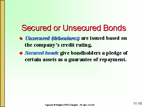 Secured vs Unsecured Bonds