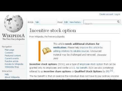 Taxes on an Incentive Stock Option (ISO)