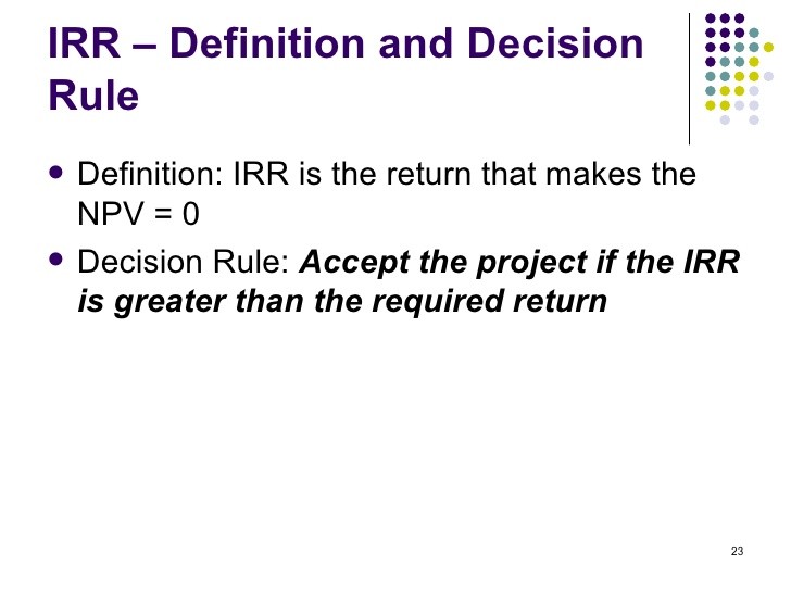 Topic 4 Capital Budgeting (Introduction) Net Present Value And Other Investment Criteria Uni