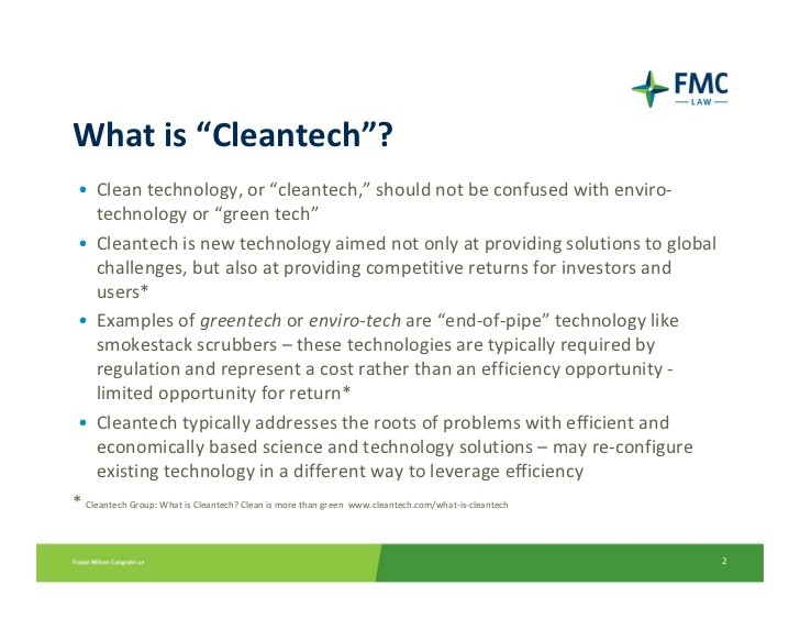 What is clean tech