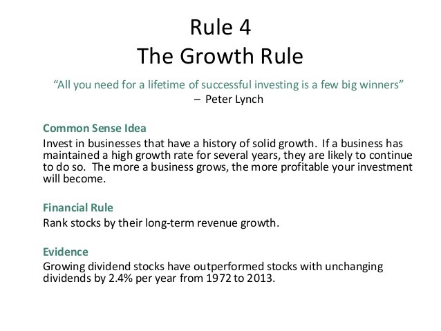 5 Rules For Successful Investing