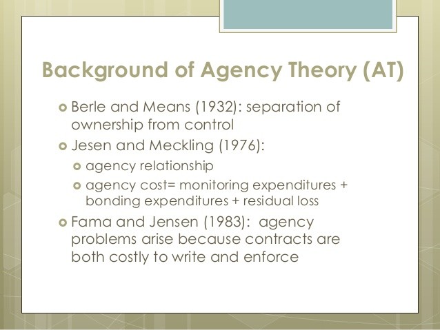 Agency Theory duties benefits expenses