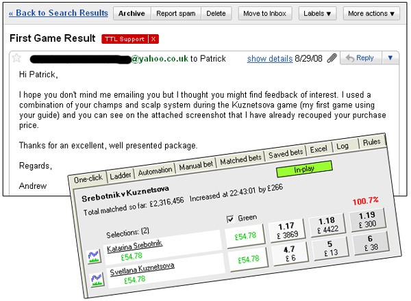 Betfair tennis trading