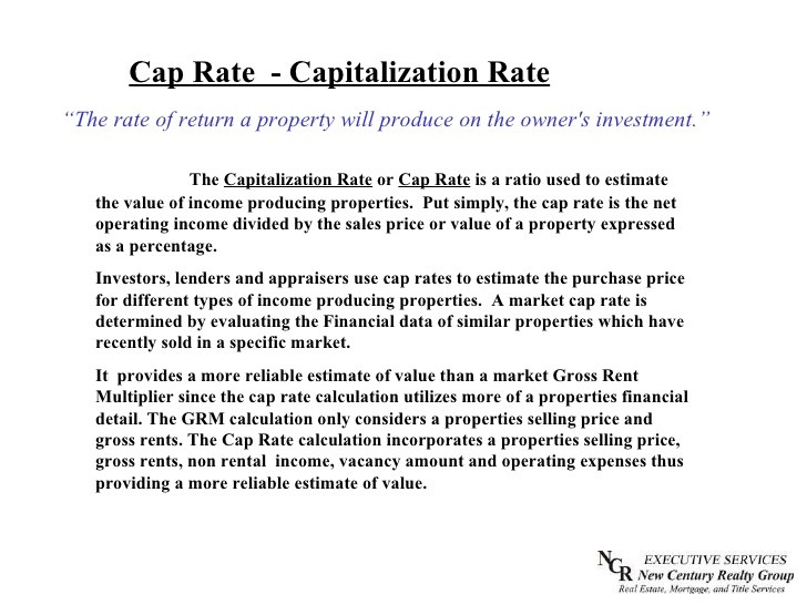 Calculating Property Value With Capitalization Rate