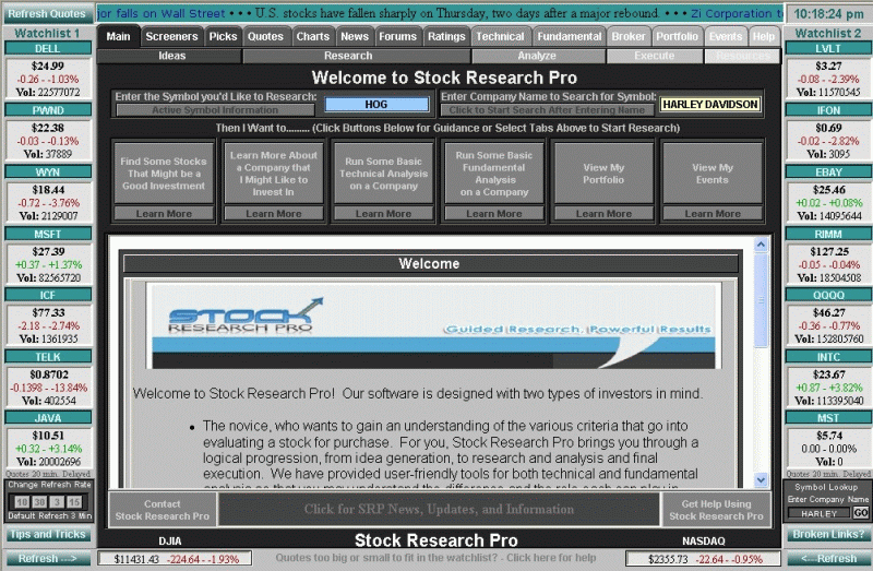 Checklist Investor Stock Market Investment Software