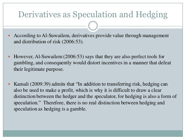 Difference Between Hedging and Derivatives