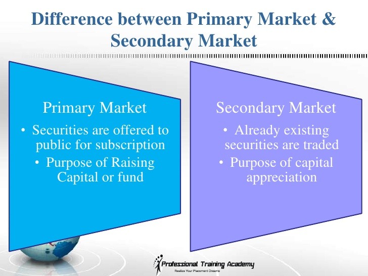 Difference Between Primary and Secondary Markets