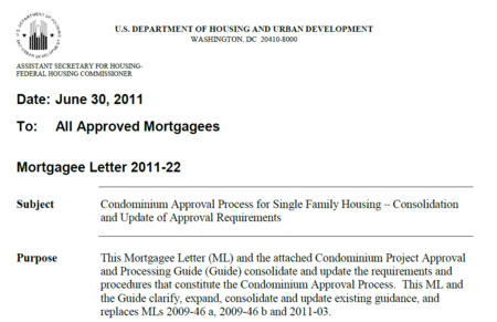 New Condo Guidelines Issued for FHA Approval New Condo Guidelines Issued for FHA Approval