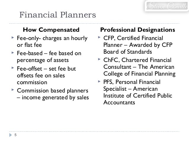 Fee Based Vs Commissioned Based Financial Planners