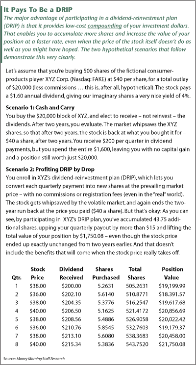 How Regular and Synthetic Dividend Reinvestment Programs (DRIP) Work