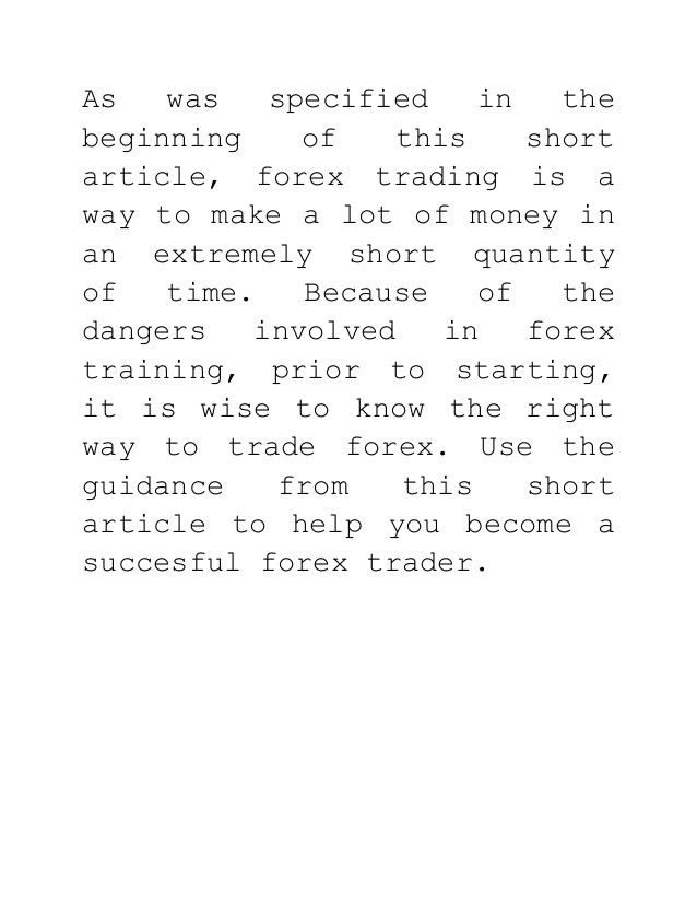 Forex Trading Dangers