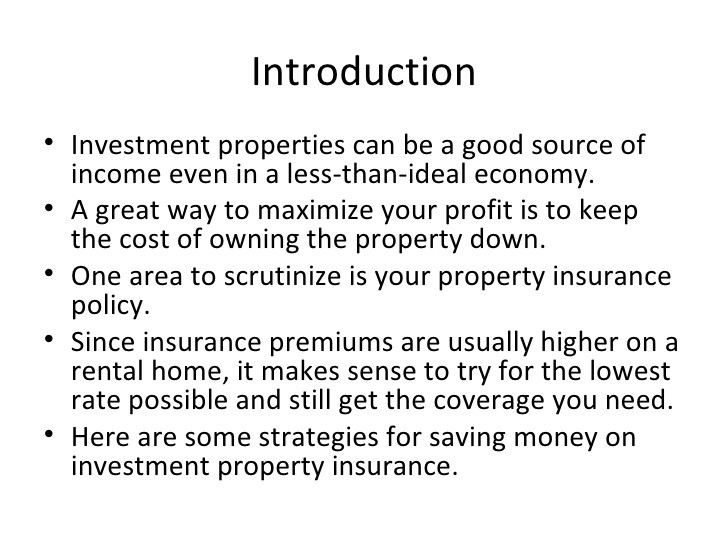 How to Get Reduced Insurance Rates for Investment Property