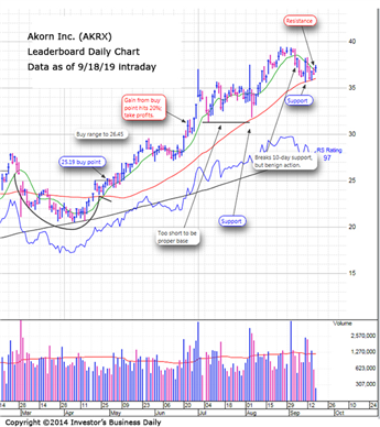 How To Invest Learn To Read Charts Find Top Stocks AKRX