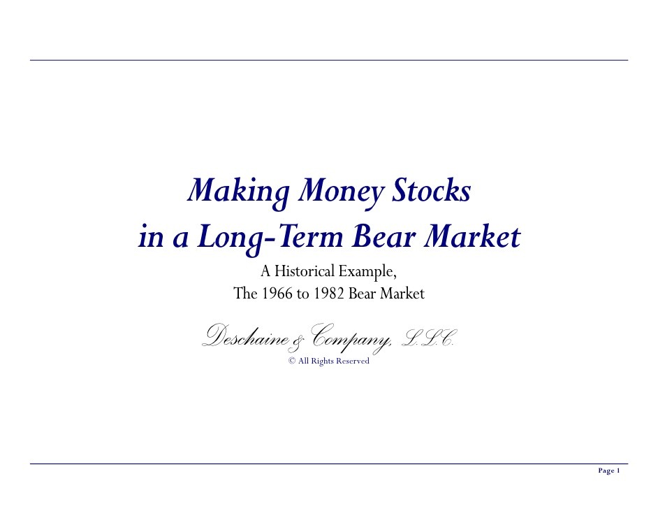 Making Money In a Bear Market