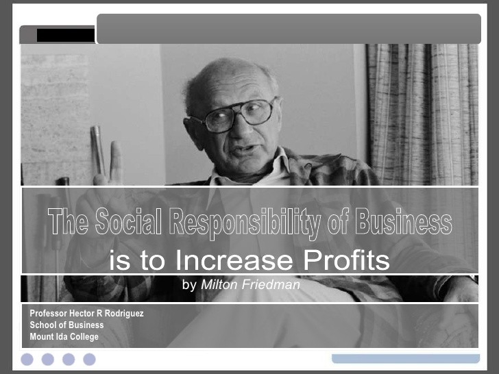 Milton Friedman and Ethical Business