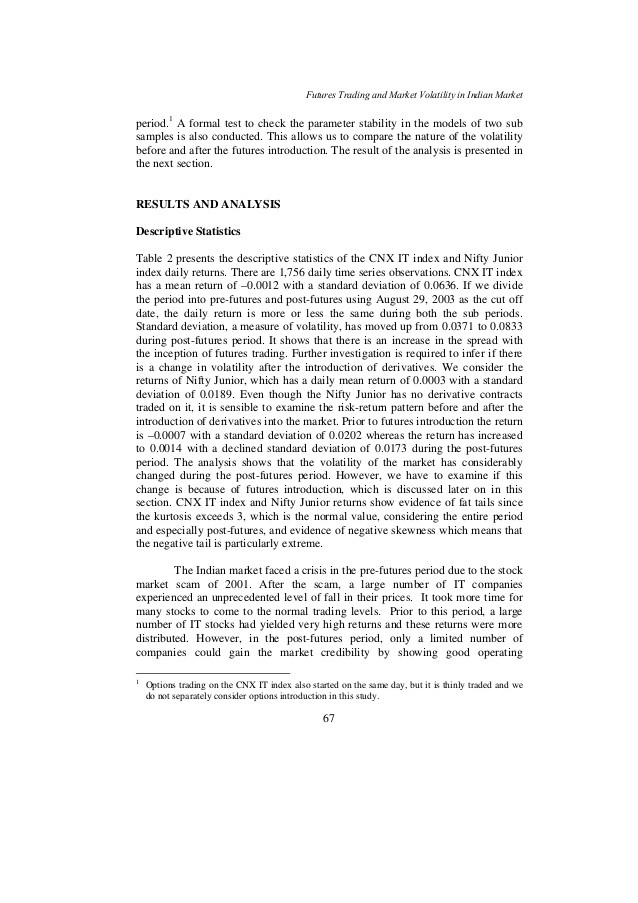 Mispricing Volume Volatility and Open InterestEvidence from Indian Futures Market