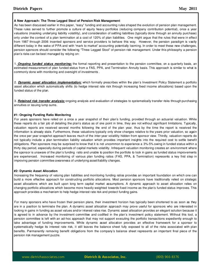 Pension Accounting The Continuing Evolution