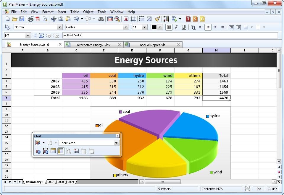 Spreadsheet programs