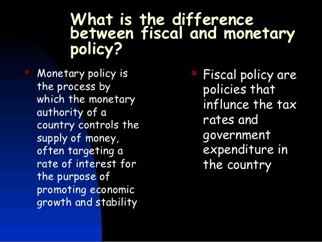 The Difference Between Fiscal Policy and Monetary Policy