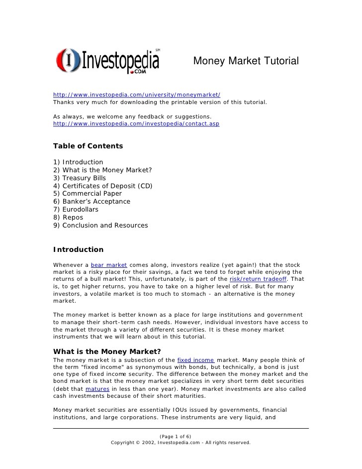 What s the difference between money market accounts and money market funds