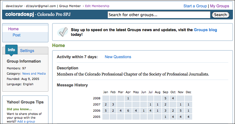 Yahoo! Groups Yahoo! Groups