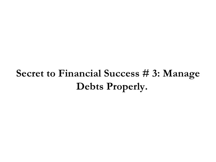 3 Secrets to Financial Success