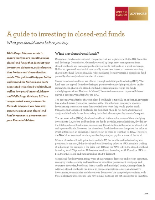 An Investing Guide to ClosedEnd Funds