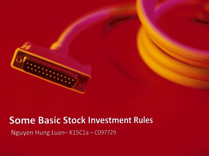 Basic Investment Rules Part 1