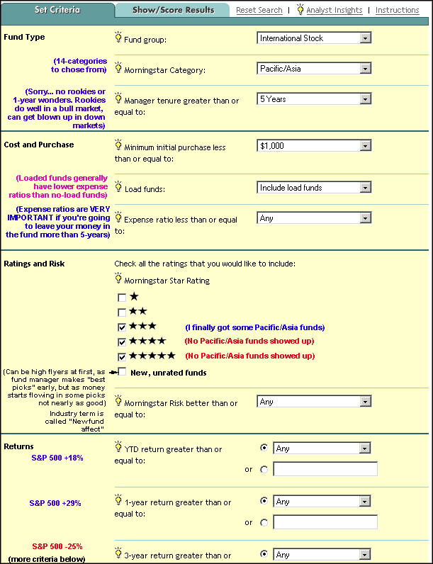 Compare Mutual Funds Investor Intelligence at Morningstar