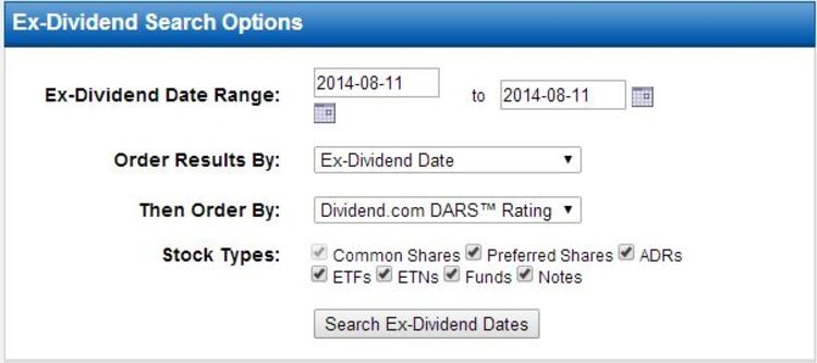 About Dividends and exDividends