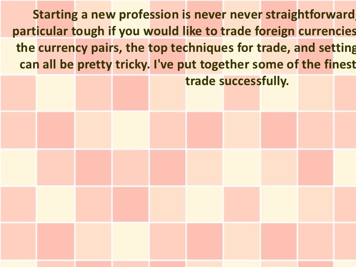 Forex Trading Ideas