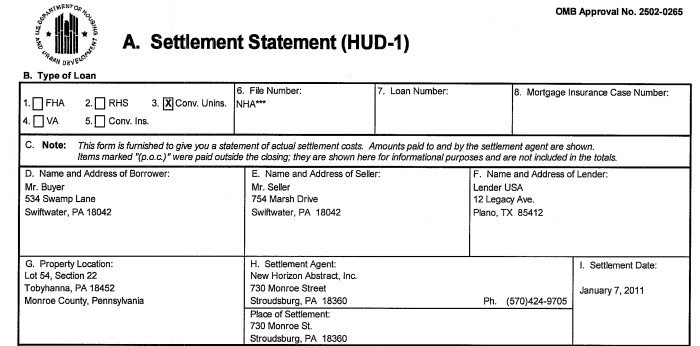 What Details Are Included In A HUD1 Settlement Statement