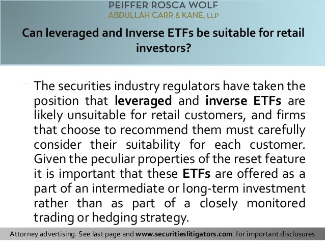 Important Information Regarding Leveraged and Inverse ETFs