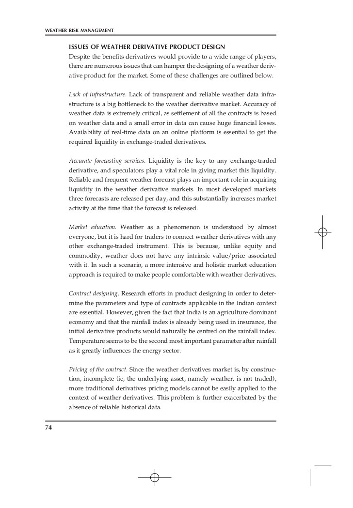 Introduction To Weather Derivatives