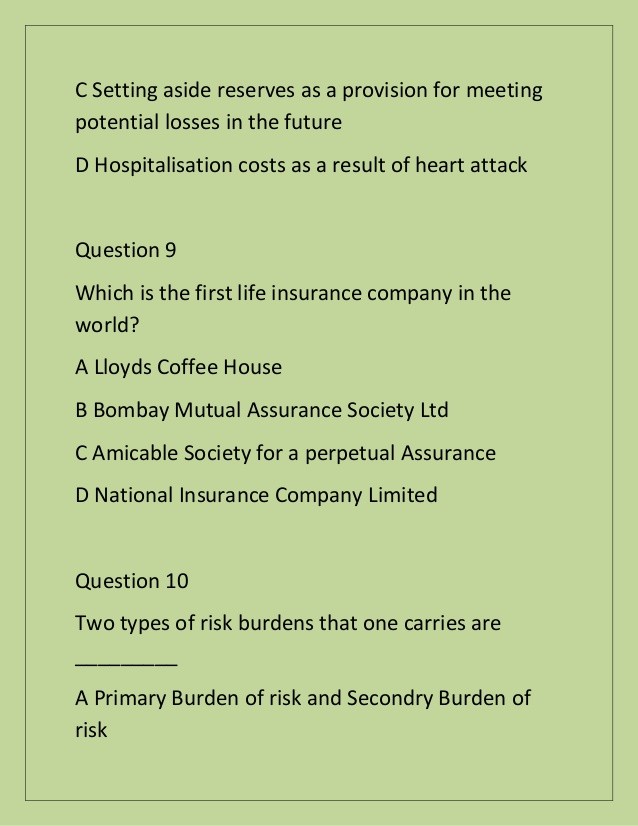 Investing In Insurance Companies The Reserves Test