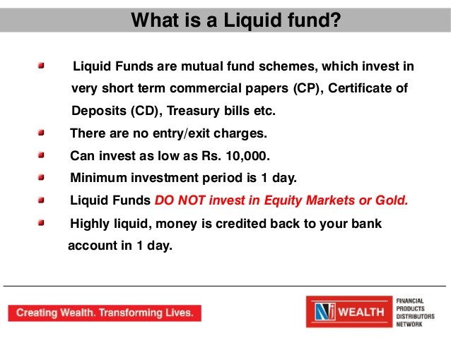 Liquid funds vs bank accounts