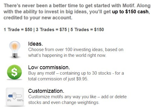 Motif Investing Review to Earn $150 Sign Up Bonus