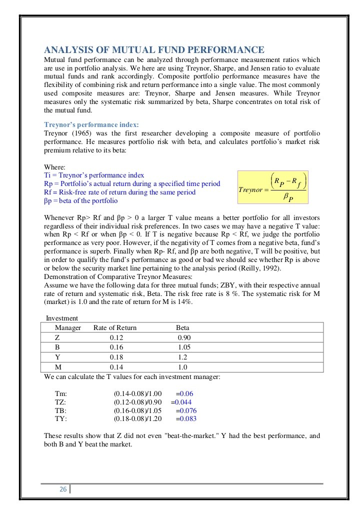 Mutual Fund Performance Metrics How to Tell Good Funds from Bad