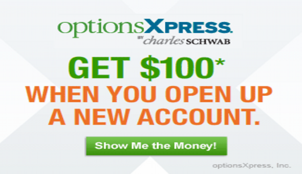 OptionsXpress Promo Code 2015 $100 Signup Promotion