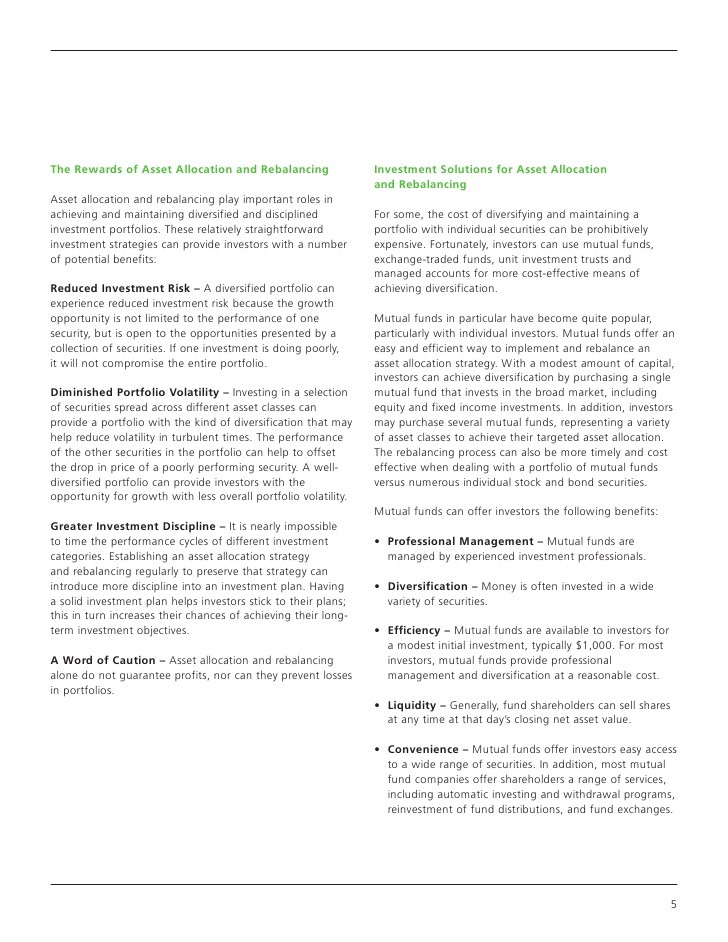 Periodically Rebalancing Your Investment Allocation Is Crucial