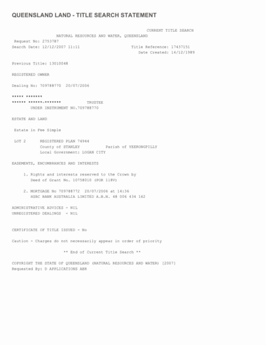 Property Title History Ownership Records